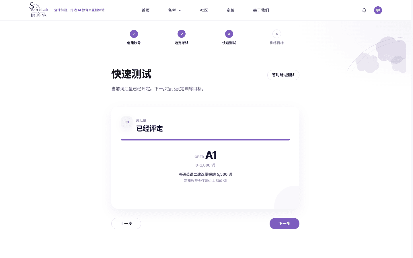 考研英语二（English II）快速测试结果